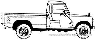 Land Rover 119 Santana Pick-up - Ленд Ровер - чертежи, габариты, рисунки автомобиля