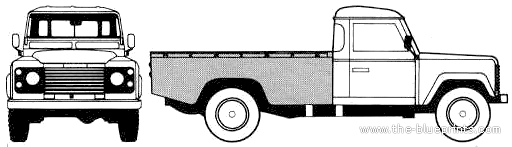 Land Rover 130 Single Cab - Ленд Ровер - чертежи, габариты, рисунки автомобиля