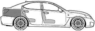 Lexus IS-F (2008) - Lexus - drawings, dimensions, car drawings