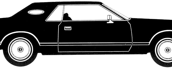 Lincoln Continental Mark V (1977) - Линкольн - чертежи, габариты, рисунки автомобиля