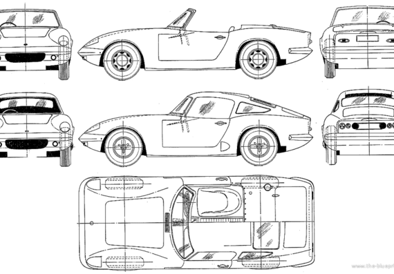 Lotus Elan - Лотус - чертежи, габариты, рисунки автомобиля