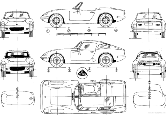 Lotus Elan (1965) - Lotus - drawings, dimensions, pictures of the car