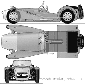 Lotus Super Seven Series II Cosworth (The Prisoner) (1965) - Лотус - чертежи, габариты, рисунки автомобиля