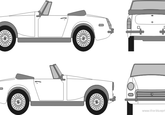 MG Midget - МЖ - чертежи, габариты, рисунки автомобиля