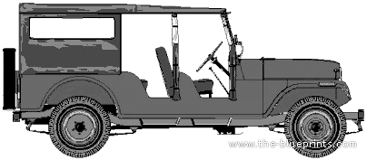 Mahindra MM-750 - Махиндра - чертежи, габариты, рисунки автомобиля