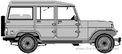Mahindra MM-775 - Махиндра - чертежи, габариты, рисунки автомобиля