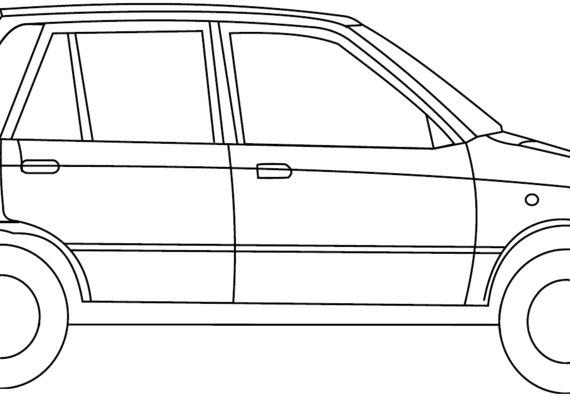 Maruti Suzuki 800 (2012) - Разные автомобили - чертежи, габариты, рисунки автомобиля