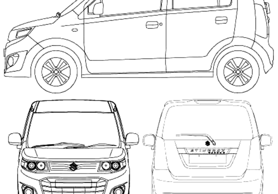 Maruti Suzuki Stringray (2013) - Разные автомобили - чертежи, габариты, рисунки автомобиля