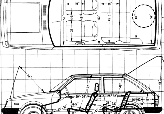 Mazda 323 3-Door 1300 1981 - Mazda - drawings, dimensions, pictures of the car