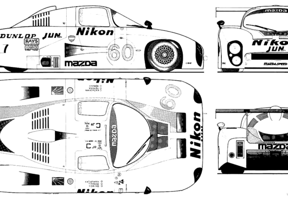 Mazda 717C - Mazda - drawings, dimensions, pictures of the car