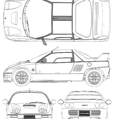 Mazda Autozam AZ-1 - Мазда - чертежи, габариты, рисунки автомобиля