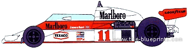 McLaren M23 F1 GP (1978) - МакЛарен - чертежи, габариты, рисунки автомобиля