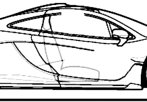 McLaren P1 (2014) - МакЛарен - чертежи, габариты, рисунки автомобиля