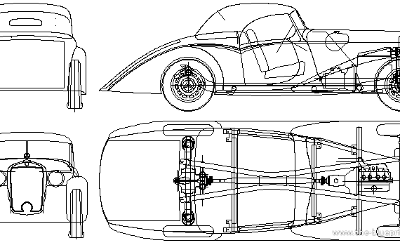 Mercedes-Benz 170V W136 (1936) - Мерседес Бенц - чертежи, габариты, рисунки автомобиля