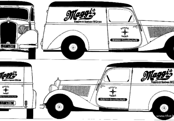 Mercedes-Benz 170 VA Lieferwagen - Mercedes Benz - drawings, dimensions, pictures of the car
