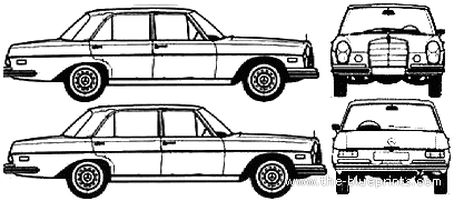 Mercedes-Benz 280SE (1970) - Мерседес Бенц - чертежи, габариты, рисунки автомобиля