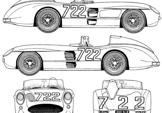 Mercedes-Benz 300SLR Mille Miglia (1955) - Mercedes Benz - drawings, dimensions, pictures of the car