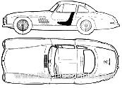 Mercedes-Benz 300SL (1955) - Mercedes Benz - drawings, dimensions, pictures of the car