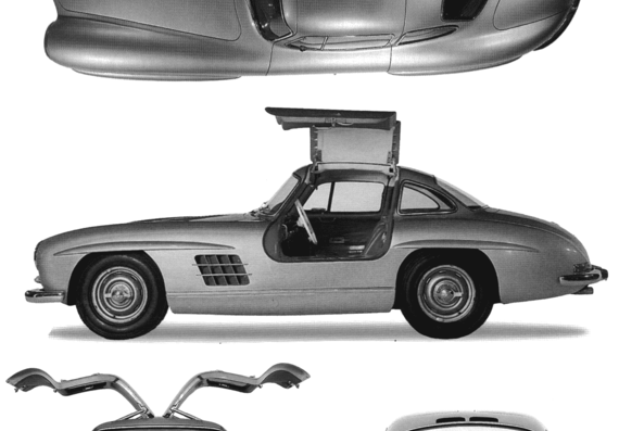 Mercedes-Benz 300 SL - Mercedes Benz - drawings, dimensions, pictures of the car