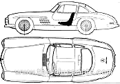 Mercedes-Benz 300 SL (1955) - Mercedes Benz - drawings, dimensions, pictures of the car