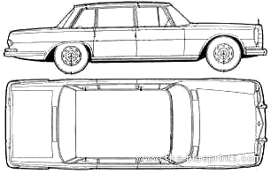 Mercedes-Benz 600 (1965) - Мерседес Бенц - чертежи, габариты, рисунки автомобиля