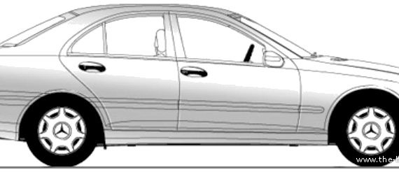 Mercedes-Benz C-Class W203 - Мерседес Бенц - чертежи, габариты, рисунки автомобиля