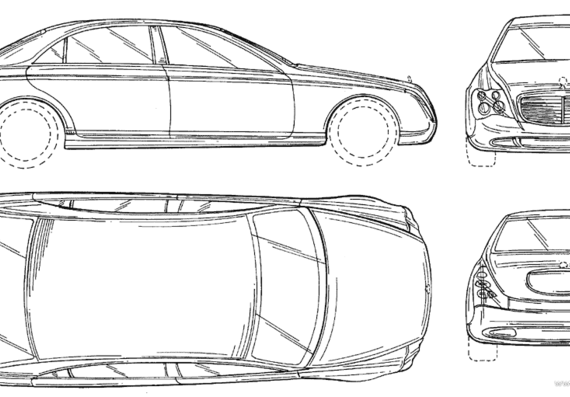 Mercedes-Benz Maybach - Мерседес Бенц - чертежи, габариты, рисунки автомобиля