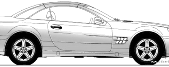 Mercedes-Benz SL-Class R230 - Мерседес Бенц - чертежи, габариты, рисунки автомобиля
