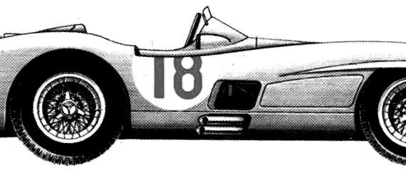 Mercedes-Benz W196 (1955) - Мерседес Бенц - чертежи, габариты, рисунки автомобиля