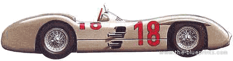 Mercedes-Benz W196 F1 GP (1954) - Mercedes Benz - drawings, dimensions, pictures of the car