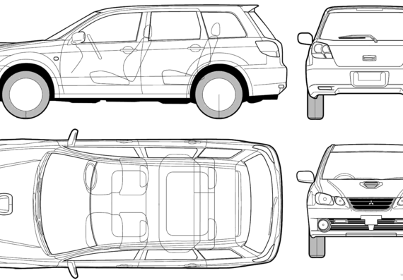 Mitsubishi Airtrek (2004) - Mittsubishi - drawings, dimensions, pictures of the car