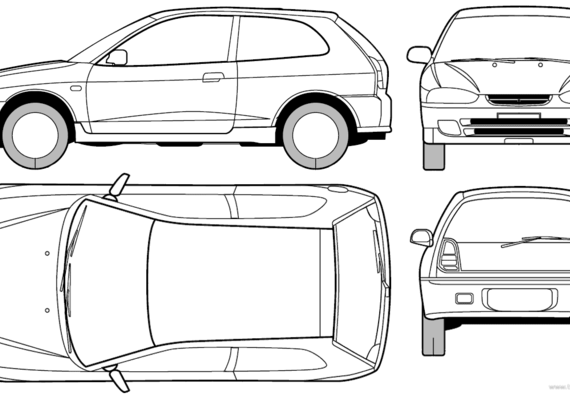Mitsubishi Colt - Mittsubishi - drawings, dimensions, pictures of the car
