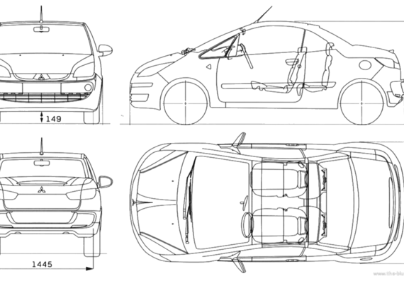 Mitsubishi Colt CZC - Mittsubishi - drawings, dimensions, pictures of the car