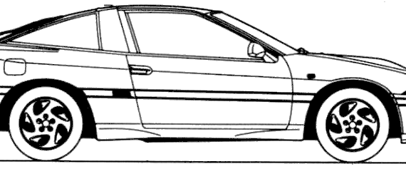 Mitsubishi Eclipse (1993) - Митцубиси - чертежи, габариты, рисунки автомобиля