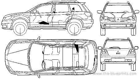 Mitsubishi Outlander (2004) - Mittsubishi - drawings, dimensions, pictures of the car