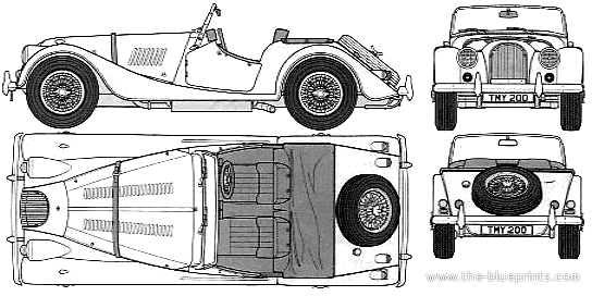 Morgan 4-4 - Морган - чертежи, габариты, рисунки автомобиля