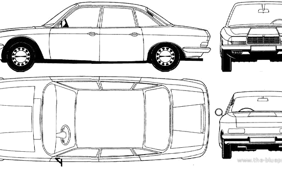 NSU Ro80 (1967) - НСУ - чертежи, габариты, рисунки автомобиля