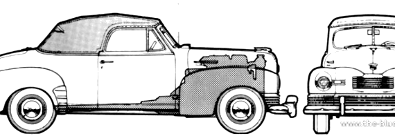 Nash Ambassador Custom 4871 Convertible (1948) - Разные автомобили - чертежи, габариты, рисунки автомобиля