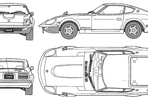 Nissan 240ZG - Ниссан - чертежи, габариты, рисунки автомобиля