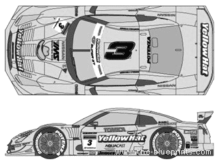 Nissan GT-R (2008) - Ниссан - чертежи, габариты, рисунки автомобиля