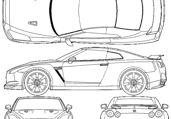 Nissan GT-R R35 (2008) - Nissan - drawings, dimensions, pictures of the car