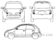 Nissan Micra 5-Door (2005) - Ниссан - чертежи, габариты, рисунки автомобиля