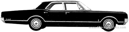 Oldsmobile Dynamic 88 Celebrity Sedan (1965) - Олдсмобиль - чертежи, габариты, рисунки автомобиля