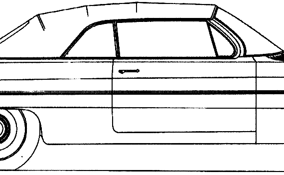 Oldsmobile Super 88 Convertible (1961) - Олдсмобиль - чертежи, габариты, рисунки автомобиля