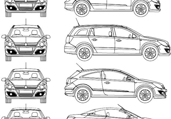 Opel Astra (2007) - Opel - drawings, dimensions, pictures of the car