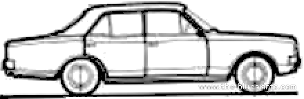 Opel Rekord C 4-Door (1967) - Опель - чертежи, габариты, рисунки автомобиля