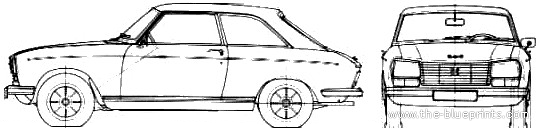 Peugeot 304 Coupe - Пежо - чертежи, габариты, рисунки автомобиля