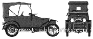 Peugeot Bebe (1913) - Пежо - чертежи, габариты, рисунки автомобиля
