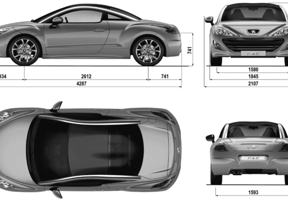 Peugeot RCZ (2010) - Peugeot - drawings, dimensions, pictures of the car