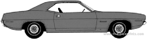 Plymouth Barracuda Coupe (1970) - Плимут - чертежи, габариты, рисунки автомобиля